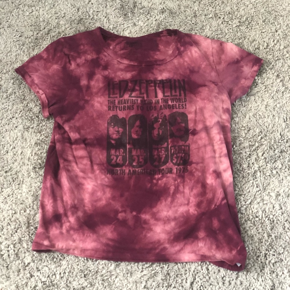 led zeppelin tie-dye band t-shirt